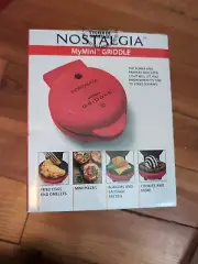 BRAND NEW SEALED. Nostalgia MyMini Griddle 5" Non-Stick. Smoke Free Home