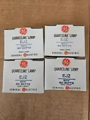 4 GE General Electric EJZ 30V 80W Quartzline Projector Bulb Projection Lamp NOS