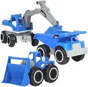 jojofuny Childrens Toys 3pcs Toys Toy Cars Toy Vehicles Simulation Engineering Vehicles Child Truck Beach Construction Truck Toys