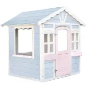 ROVO KIDS Cubby House, Outdoor Wooden DIY Timber Cottage Style Playhouse, for Children