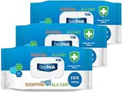 ShoppingAlaCart Multi-Purpose Cleaning Wipes for Home and Office, 100 Count Per Pack, Pop-Top, Resealable (100 Count (Pack of 3))