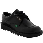 Mens Kickers Kick Lo Leather Classic Lace Up Office Work Boots Shoes Black UK 12