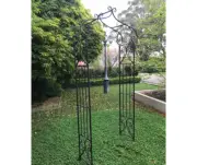 Arch Decorative Antique Brown Metal Steel Wedding Garden Climbing Frame Arbour