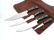 Kitchen Knife set 4pc |12c27 Stainless steel Chef Knife| Chef Knife Set|Handmade