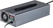 5A-50A Adjustable Current Battery Charger for 50-500ah 12V 24V Lithium LiFePO4 Battery Charging Charger with Display for RV(4s 16.8v Li Ion,220VAC AU)