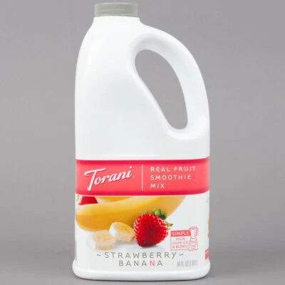Torani 64 fl. oz. Strawberry Banana Fruit Smoothie Mix