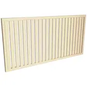 ProtectorAl 1001 - 2000 x 300 - 1000mm Primrose Vertical 18mm Gap Aluminium Welded Slat Panel