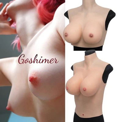 C-H Cup Fake Boobs Silicone Breast Forms Breast Plates Crossdresser Drag Queen