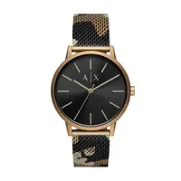 在飛比找PChome24h購物優惠-A│X Armani Exchange 簡約軍風時尚米蘭腕錶