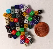 Dice and Gaming Accessories D6 Sets d6 BOX 5mm OP Ast (50)