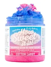NEW COUNTRY BATHHOUSE HOW SWEET IT IS WHIPPED SOAP & RAW SUGAR 8 OZ COTTON CANDY