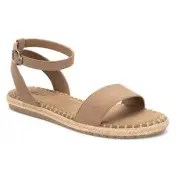 STYLE & CO. 'PEGGYY' ANKLE-STRAP FLAT CASUAL ESPADRILLE SANDAL TAUPE 8M NEW!