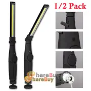 1/2 Pack Magnetic Base LED COB Work Light Rechargeable Mechanic Torch Flashlight