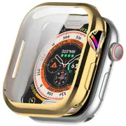 For Apple Watch Series 10, 46-mm Case, Electroplated Grippy Cover, Gold