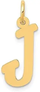 [JewelryWeb] Gold Medium Script Letter J Initial Charm