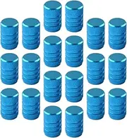 20Pcs Tire Valve Stem Caps Tire Air Caps Practical Spare Parts Stem Covers Accessories for Bicycles Motorcycles Bikes, Blue