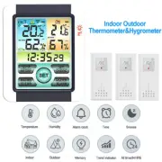Indoor Outdoor Temperature Humidity Meter Color Touchable Screen B1R7
