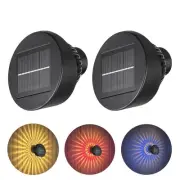 Solar Fence Light Outdoor, 2025 New Dynamic RGB Gradient Mode and 360° Lighti...