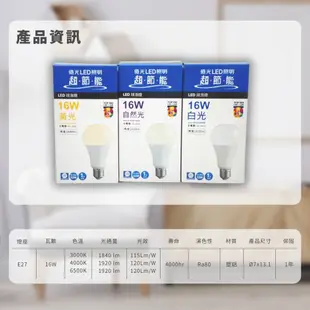 EVERLIGHT 億光 LED 超節能 10W 13W 16W 高效能燈泡 球泡