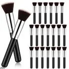 20 Pcs Flat Top Foundation Brush Kabuki Cosmetics Synthetic Dense Face Blush ...