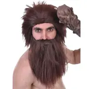Caveman Jungle Wig & Beard Set - Adult