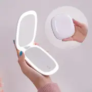 Mirror LED Lighted Travel Makeup Mirror, Rechargeable, 1x/10x Magnification -