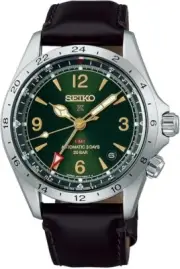 SEIKO PROSPEX Alpinist SBEJ005 GMT Leather Band Mechanical Automatic 3Days Watch