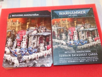 Battlezone Manufactorum Terrain Datasheet Cards Warhammer 40k Near Mint GW