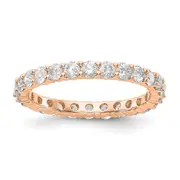 1.50 Ct. Natural Diamond Womens Eternity Wedding Band Ring in 14k Rose Pink Gold