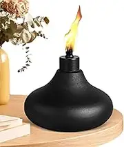 Metal Table Top Torch Outdoor Torch Canisters Citronella Torches Refillable Flame Light Torch Citronella Table Top Torch - Sturdy Metal Lantern for Outdoor Flame Torch Light, Ideal for Parties, Patios
