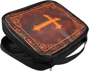 MUCKLILY Large Capacity Bible Book Cover Pu Fabric Protector Organize Books Notebooks Accessories