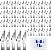 LONGCHANX 150 PCS Exacto Knife Blades Set #11 Hobby Knife Replacement Refill Cutting Tool for Craft, Scrapbooking, Stencil