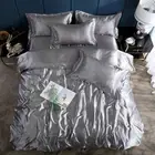 Satin Silk Solid Color Bedding Sets King Size Bed Sets Duvet Sheets Pillow Cases