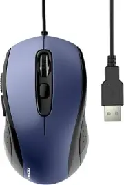 TECKNET USB Wired Mouse, 3600DPI Corded Computer Mouse with 4 Adjustable Blue