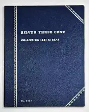 NOS Whitman Folder # 9023 for Silver Three cent from 1851-1873 Vintage