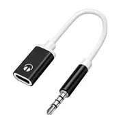 3.5mm Male To Type C Female Audio Cable Cord, Analog Audio Jack Headphone Audio Adapter For Mp3 Pla black
