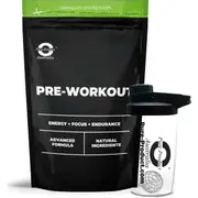 Pure Product Australia Pre-Workout Orange 300G with Shaker Glass