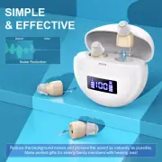1 Pair Rechargeable Digital Invisible Hearing Aids Amplifer Sound Voice Mini