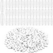 WILLBOND 100 Pieces Plastic Breakaway Clasps Bead Barrel Connectors Safety Breakaway Clasp Lanyard Clips for Necklace Bracelet Lanyard Jewelry Making(White)