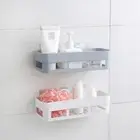 Brief Bathroom Soap Towel Holder Shelf Wall Vacuum Suction Cup StorageBaske Ft