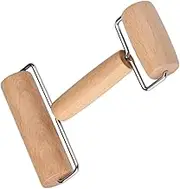 HOODANCOS 1pc Clay Stamping Tool Ju Wood Drum Clay Brayer Press Drill DIY Tools Rolling Tool Pottery Clay Tools Craft Clay Wood Roller Dough Roller Pastry Diamond Drawing Wooden