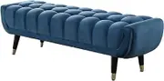 Bench for Living Room & Bedroom Bedroom Bedside Stool Checkroom Sofa Bench Simple Shoe Changing Stool European Light Luxury Decorative Bench End of Bed Bench(Blue,150 * 45 * 45CM)