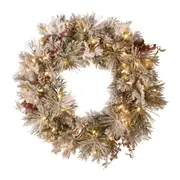 National Tree Company 61cm Snowy Bedford Christmas Wreath