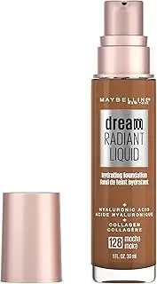 Maybelline Dream Radiant Liquid Hydrating Foundation with Hyaluronic Acid - Mocha 128, Mocha