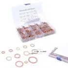 280pcs 12 Sizes Solid Copper Crush Washers Assorted Seal Flat Ring Hardware kit