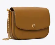 NWT TORY BURCH $398 BISTRO BROWN ROBINSON CONVERTIBLE SHOULDER BAG