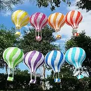 8 PCS 12 Inch Diagonal Stripe Hot Air Balloon Paper Lanterns Chinese Japanese Style Thick Rice Paper Lanterns Indoor Outdoor Decoration for Christmas Valentine’s Day Wedding Anniversary