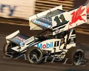 CORY ELIASON #11 MOBIL 1 SPRINT CAR RACING ON TRACK 8X10 GLOSSY PHOTO #N3