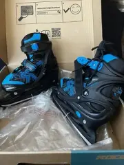 Roces Jokey- Ice Skates 3.0 Boy-Black-Astro Blue-450707-00001-NIB