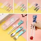 Spoon Fork Chopsticks Set Children Tableware Set Dinnerware Learning Chopsticks